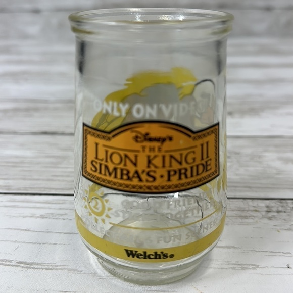 DISNEY THE LION KING SIMBA’S PRIDE WELCH’S glass jelly jar collectible - Picture 2 of 4